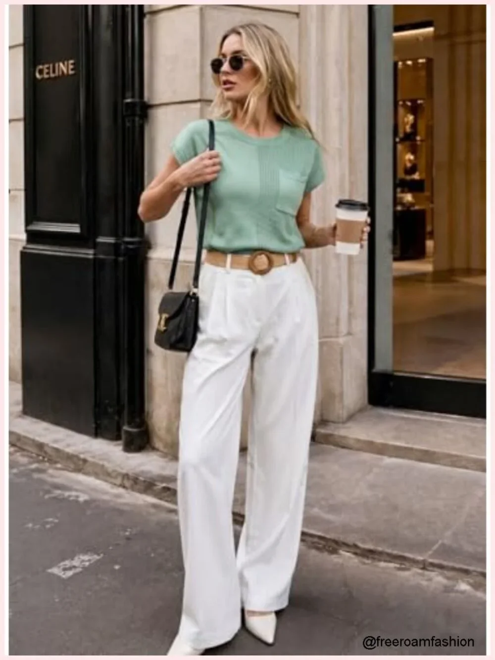 Sleeveless Crewneck Knit Top Cap Sleeve Loose Fit Summer Blouse with Pocket